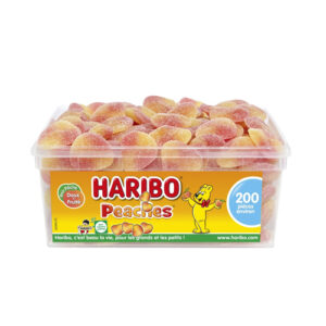 Vaschetta Haribo Pesche 200 pezzi