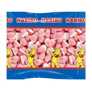 Baci panna fragola zuccherati Haribo busta da 250 pezzi