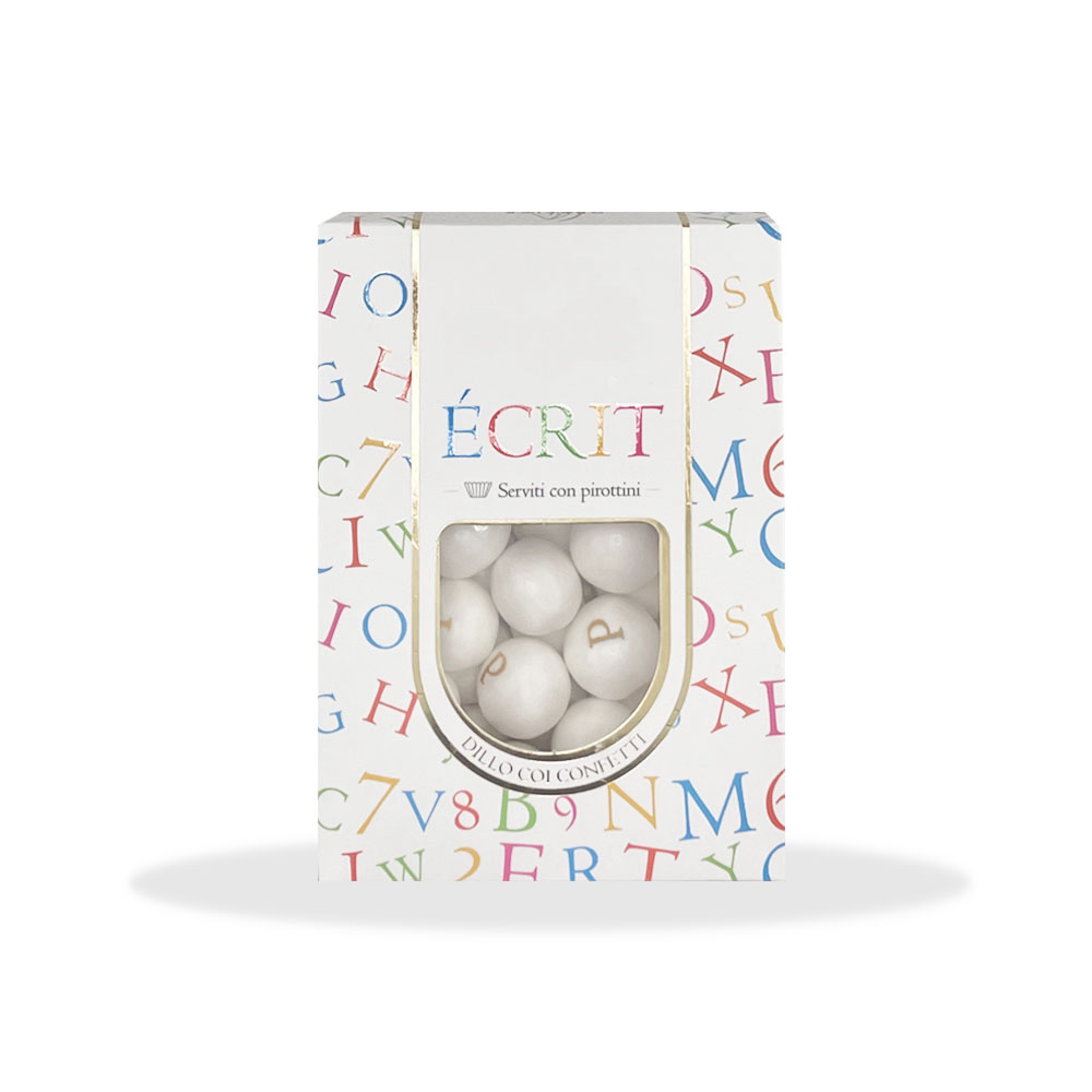 Confetti Candyfrizz personalizzati con lettera P - Box da 200 gr
