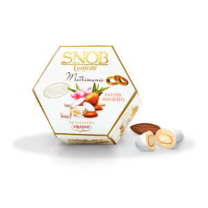 Confetti bianchi incartati singolarmente - linea Lieto Evento Snob Crispo da 500 gr