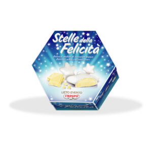 Stelle bianche incartate singolarmente - Box Confetti Lieto Evento Snob Crispo da 500 gr