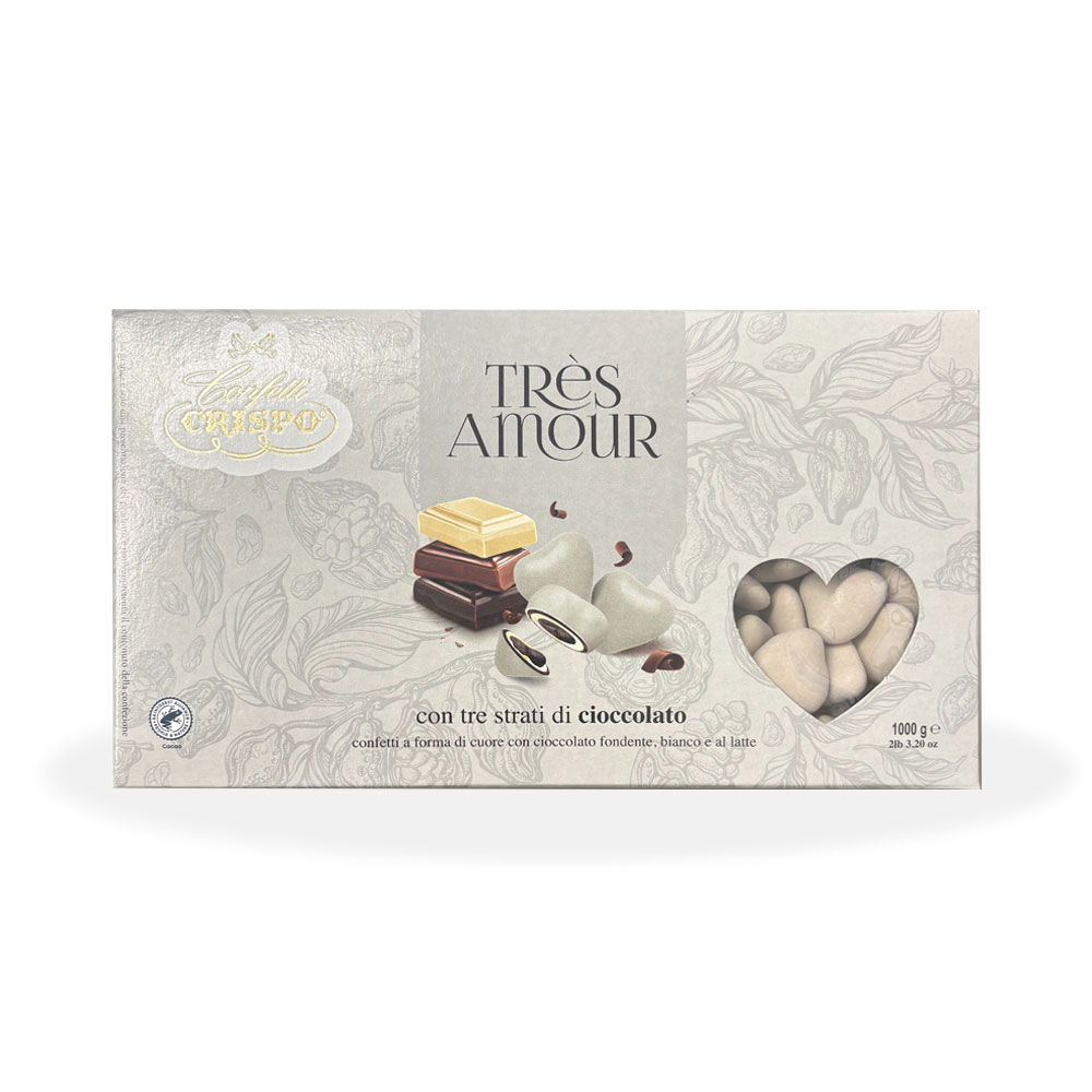 Crispo confetti Tortora a forma di cuore | 1 Kg linea Tres Amour