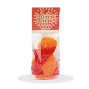 Cuori pesca YUMMI GUMMY caramelle gommose Candyfrizz da 80 gr