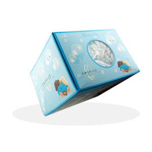 Confetti celeste con mandorla – Box da 500 gr | Incartati singolarmente