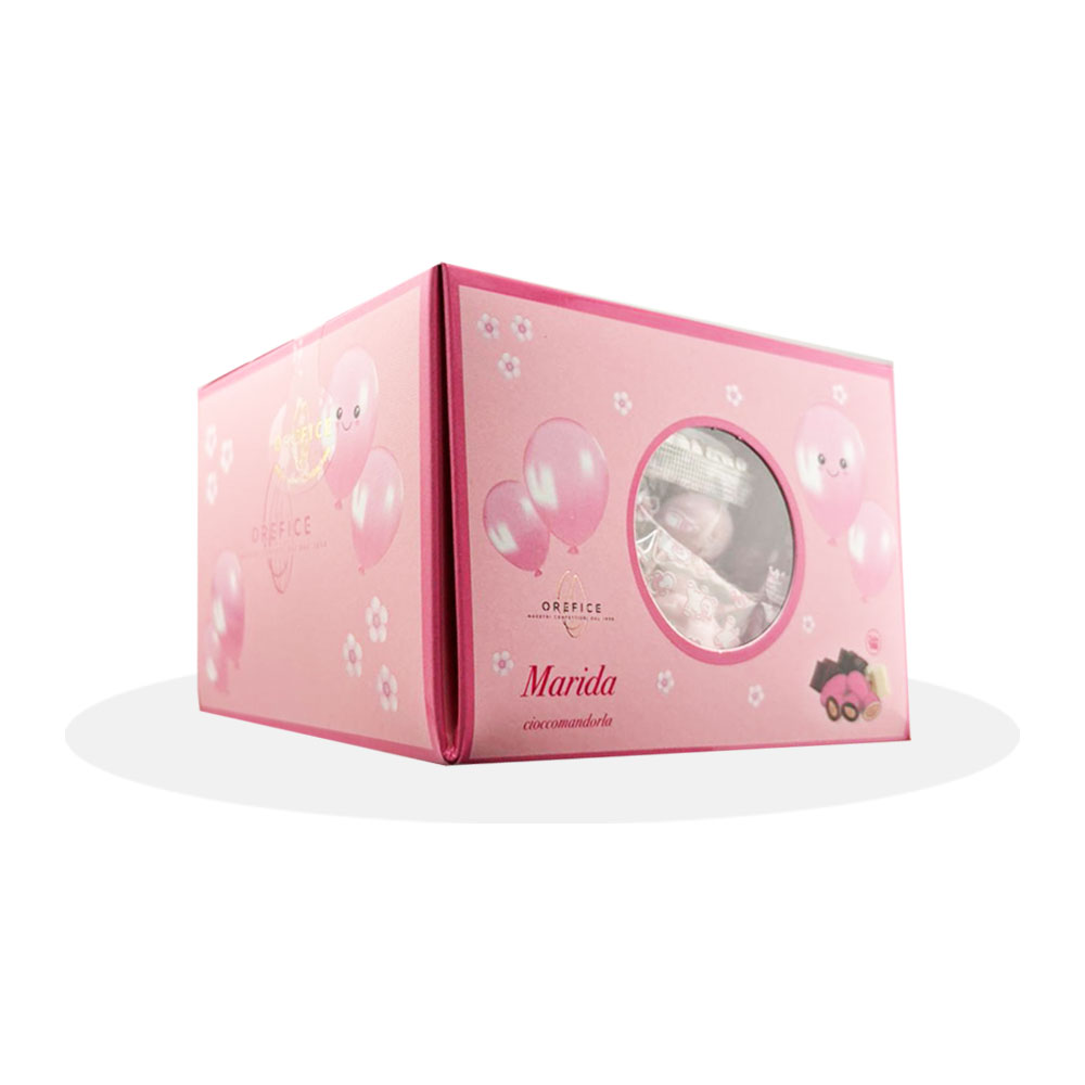 Confetti rosa con mandorla – Box da 500 gr | Incartati singolarmente