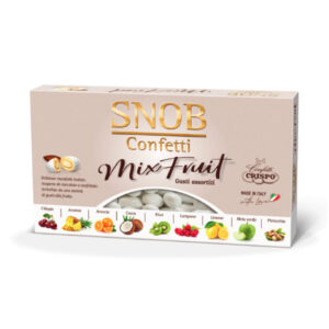 Confetti Crispo bianchi con mandorla gusto mix frutta | circa 200 confetti LINEA SNOB