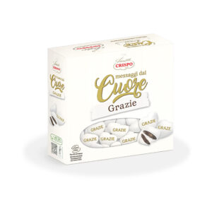 Confetti Crispo personalizzati | GRAZIE - Box da 250 gr