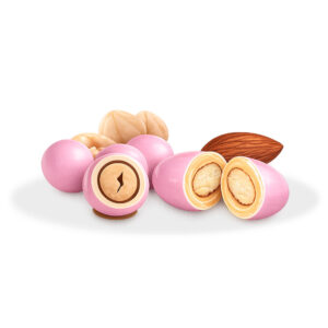 Confetti rosa con mandorla e nocciola Linea ESSENZA Confetteria Leonetti da 500 gr