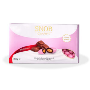 Confetti Crispo con mandorla e cioccolato colore Rosa confetto | LINEA SNOB da 1 Kg