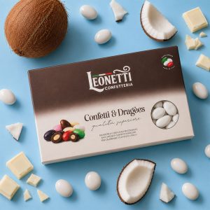 Confetti bianchi CuorDi mandorla gusto Cocco | Confetteria Leonetti da 1 kg