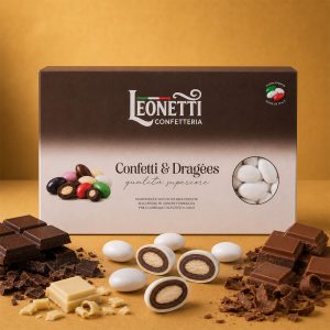 Confetti bianchi CuorDi Mandorla in Trilogia di Cioccolato | Confetteria Leonetti da 1 kg
