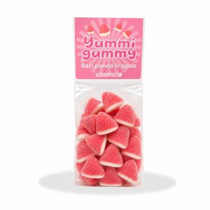 Baci panna fragola YUMMI GUMMY caramelle gommose Candyfrizz da 80 gr