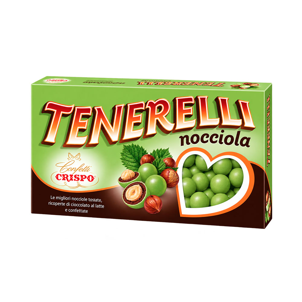 Confetti verdi tondi con nocciola da 1 Kg | Crispo Linea Tenerelli - immagine 2