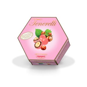 Confetti rosa incartati singolarmente con nocciola | linea Lieto Evento Tenerelli Crispo da 500 gr