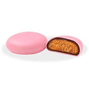 Amaretti con cioccolato a latte confettato ROSA da 400 gr | Confetti Crispo Cioco Glow Up