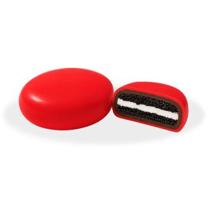 Cookie con cioccolato a latte confettato ROSSO da 500 gr | Confetti Crispo Cioco Slay
