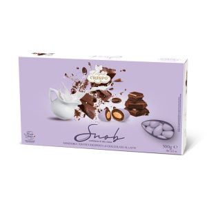 Confetti Crispo Color Lilla con mandorla e cioccolato | LINEA SNOB da 500 gr